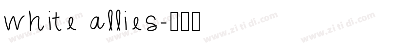 white allies字体转换